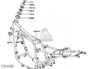 FRAME - KZ1100B1 GPZ 1981 USA CANADA