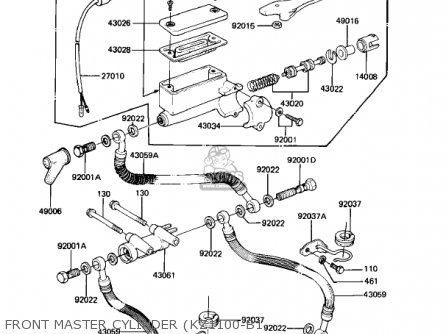 FRONT MASTER CYLINDER (KZ1100-B1 - KZ1100B1 GPZ 1981 USA CANADA