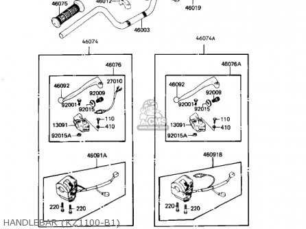 HANDLEBAR (KZ1100-B1) - KZ1100B1 GPZ 1981 USA CANADA