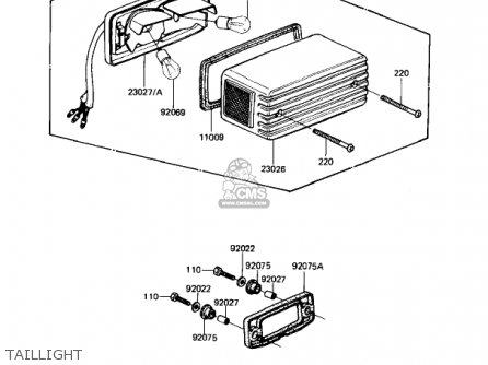 TAILLIGHT - KZ1100B1 GPZ 1981 USA CANADA