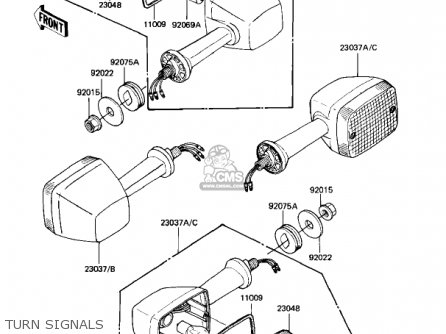 TURN SIGNALS - KZ1100B1 GPZ 1981 USA CANADA