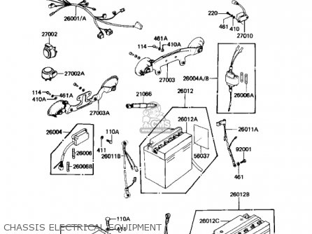 CHASSIS ELECTRICAL EQUIPMENT - KZ1100B1 GPZ 1981 USA CANADA