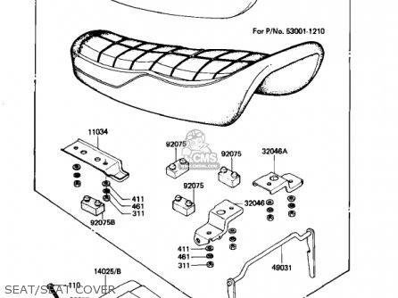 SEAT/SEAT COVER - KZ1100B1 GPZ 1981 USA CANADA