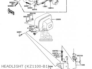 HEADLIGHT (KZ1100-B1) - KZ1100B1 GPZ 1981 USA CANADA