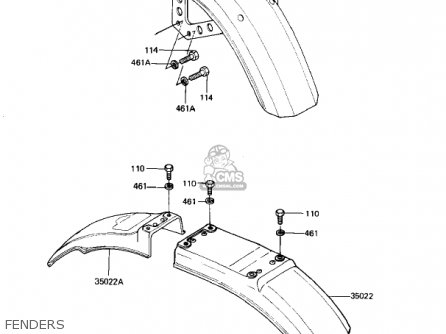 FENDERS - KZ1100B1 GPZ 1981 USA CANADA
