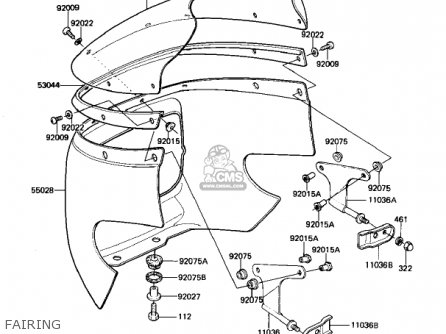 FAIRING - KZ1100B1 GPZ 1981 USA CANADA