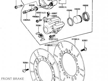 Kawasaki KZ1100B2 GPZ 1982 USA CANADA parts lists and schematics