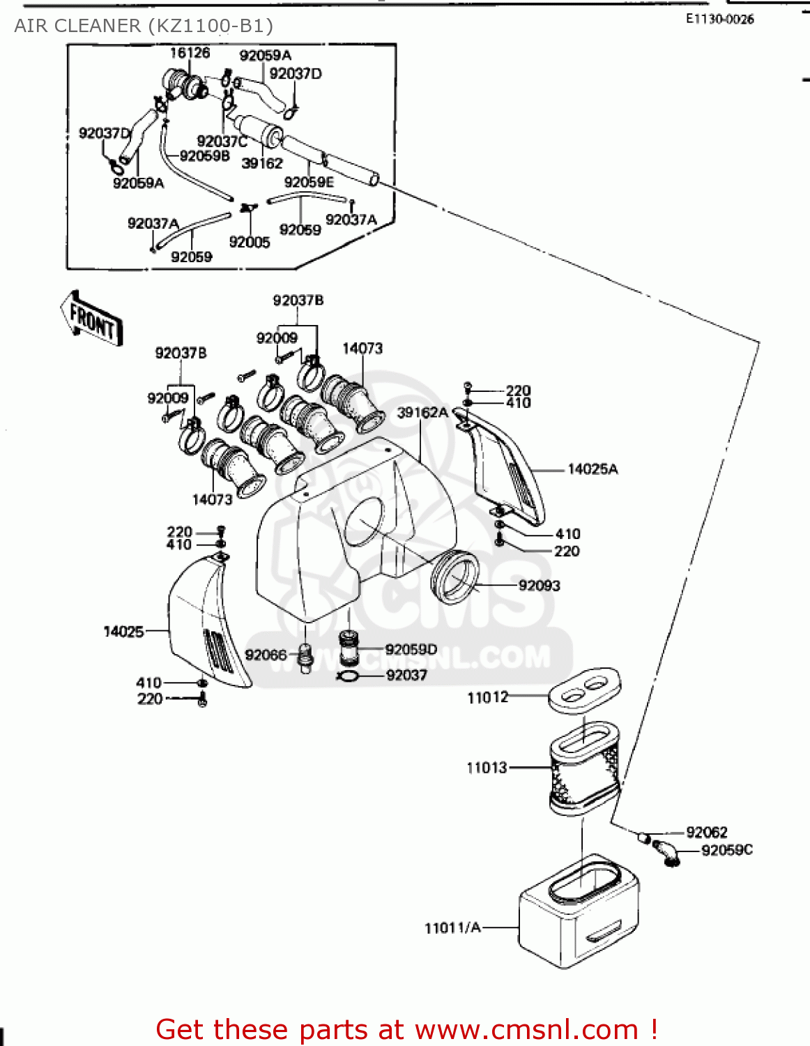 AIR CLEANER (KZ1100-B1) KZ1100B2 GPZ 1982 USA CANADA