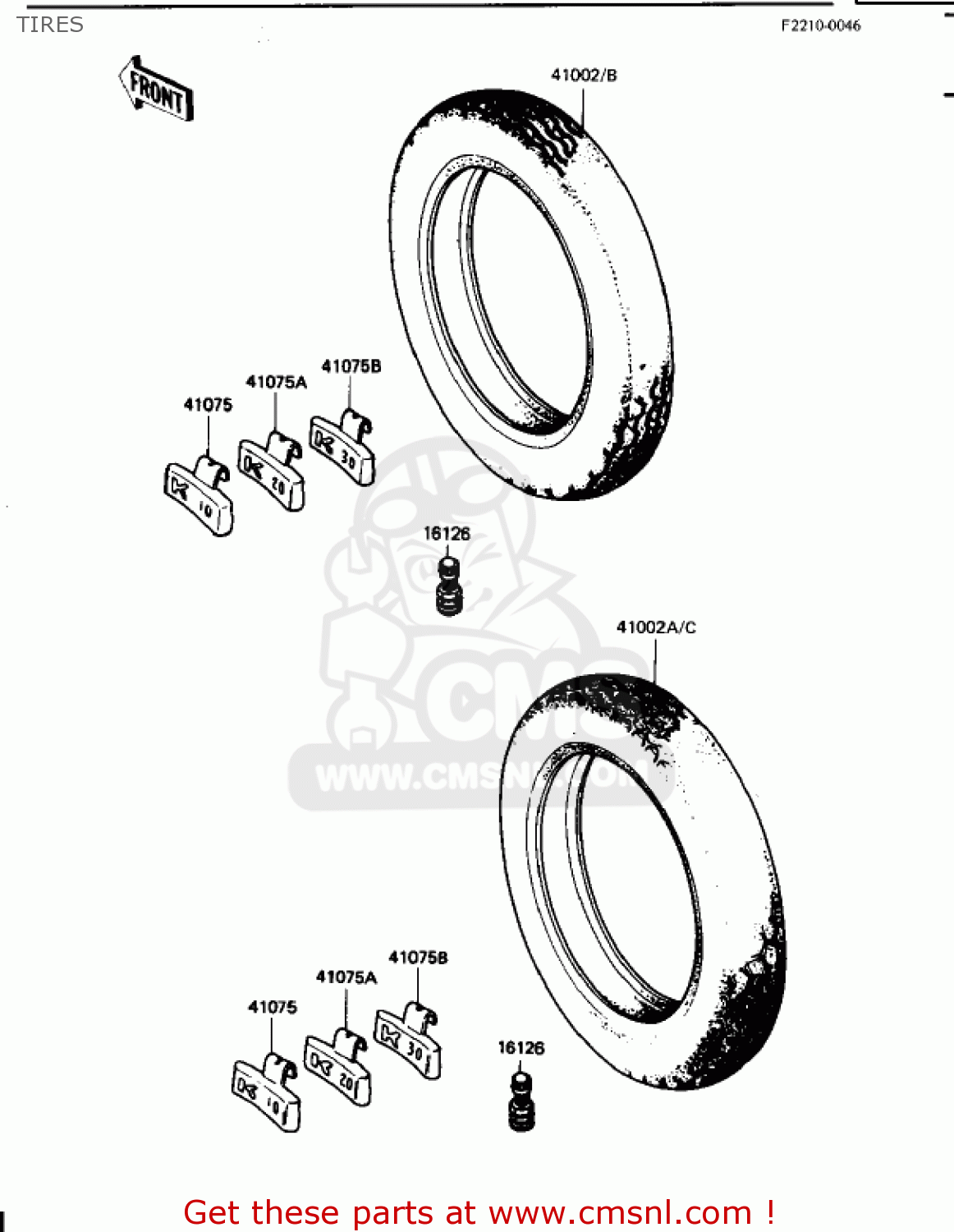TIRES KZ1100B2 GPZ 1982 USA CANADA