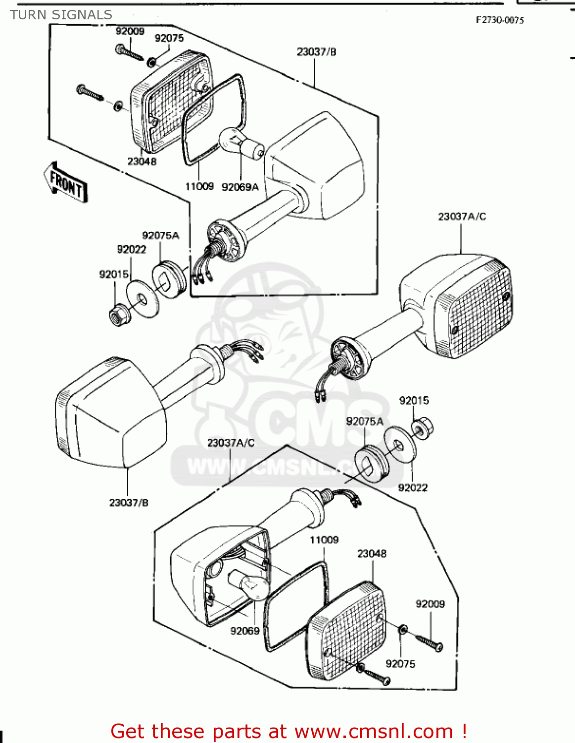 TURN SIGNALS KZ1100B2 GPZ 1982 USA CANADA