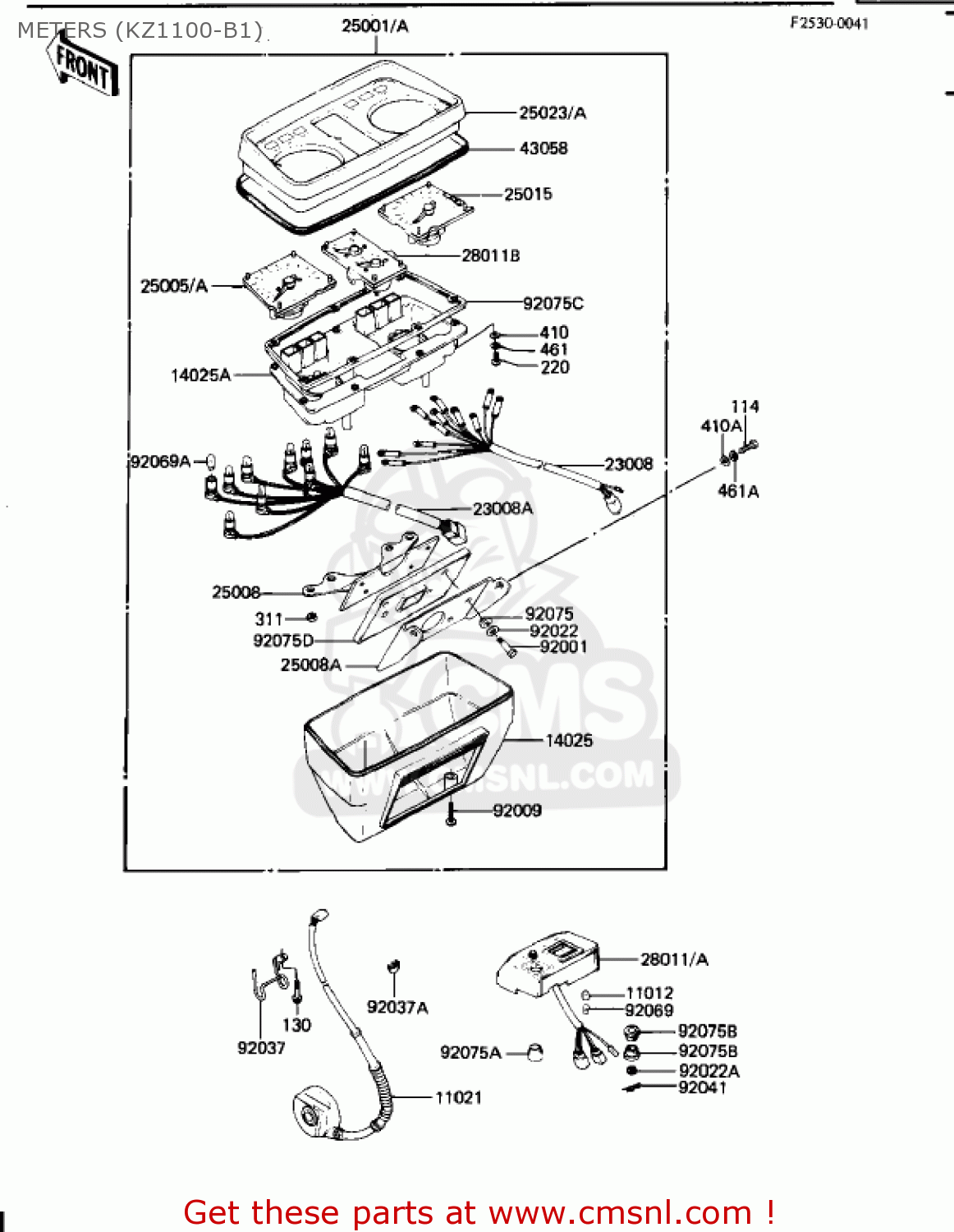 METERS (KZ1100-B1) KZ1100B2 GPZ 1982 USA CANADA