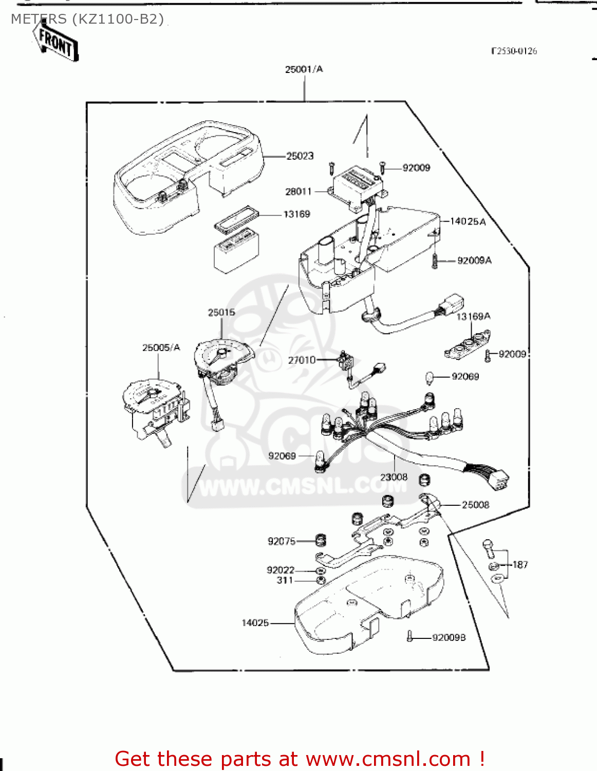 METERS (KZ1100-B2) KZ1100B2 GPZ 1982 USA CANADA