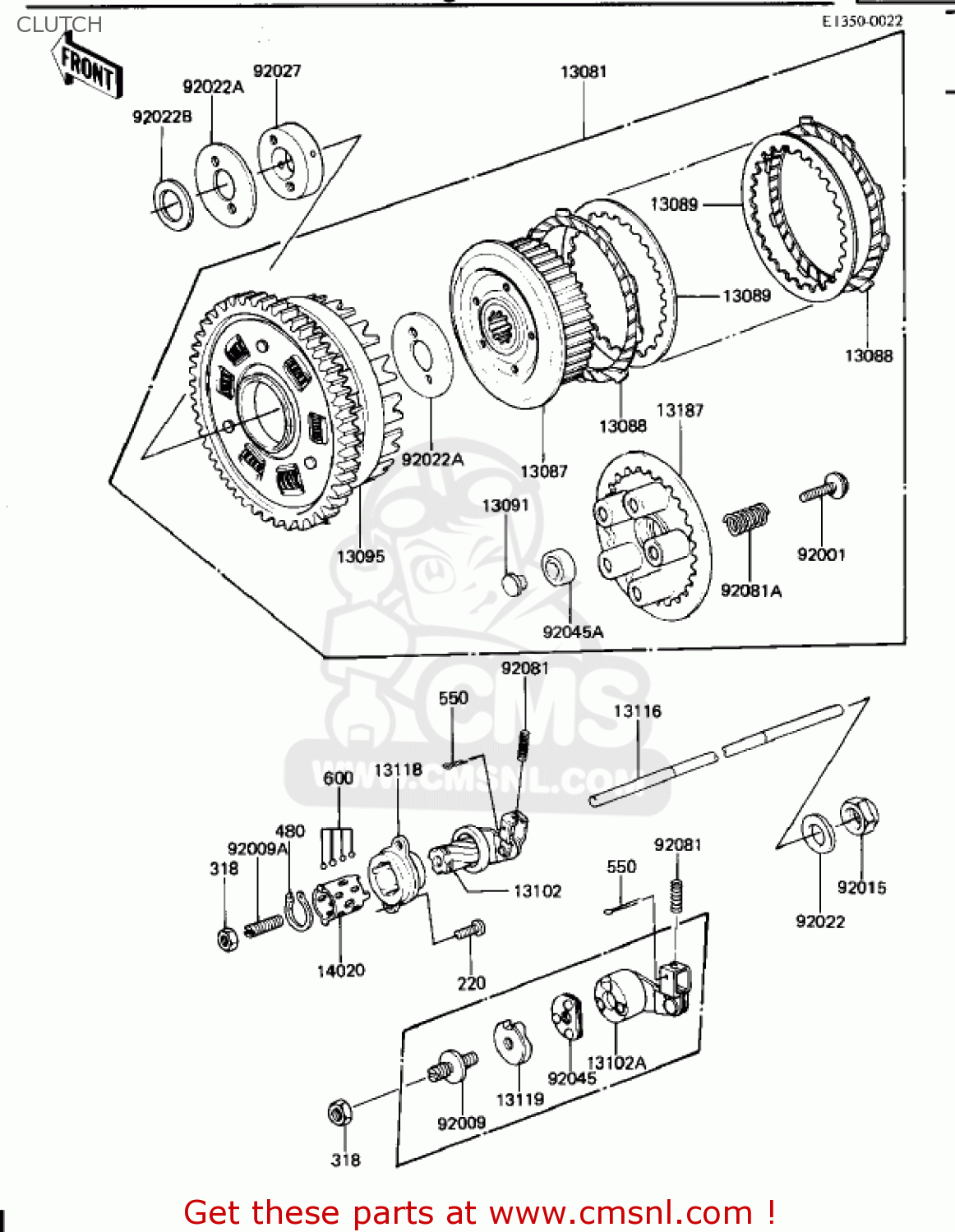 CLUTCH KZ1100B2 GPZ 1982 USA CANADA