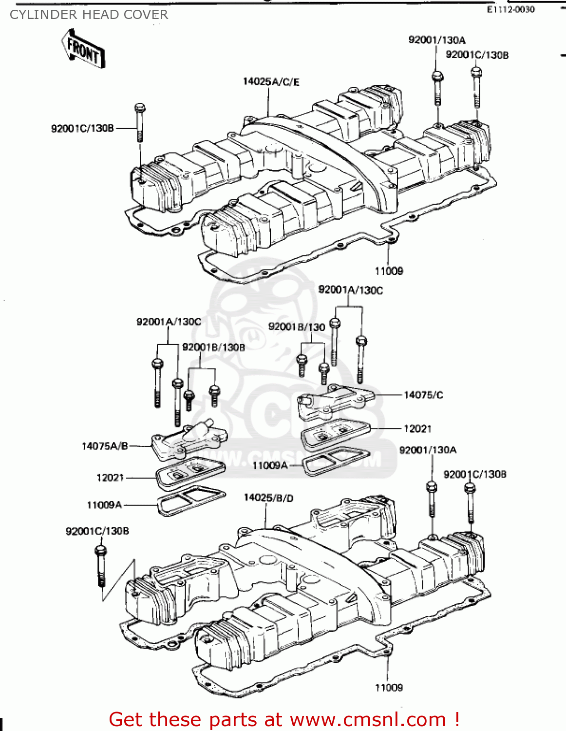 CYLINDER HEAD COVER KZ1100B2 GPZ 1982 USA CANADA