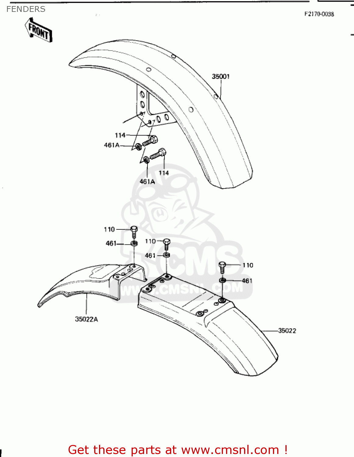 FENDERS KZ1100B2 GPZ 1982 USA CANADA