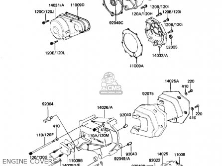 ENGINE COVERS - KZ1100B2 GPZ 1982 USA CANADA