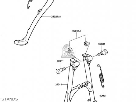 STANDS - KZ1100B2 GPZ 1982 USA CANADA