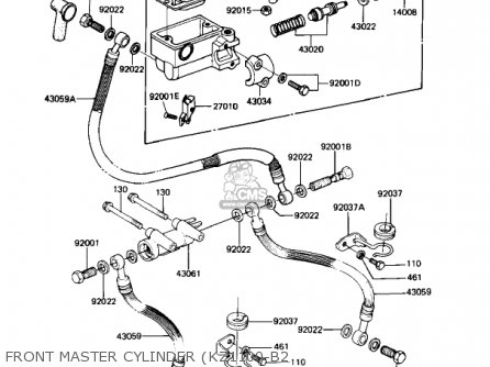 FRONT MASTER CYLINDER (KZ1100-B2 - KZ1100B2 GPZ 1982 USA CANADA