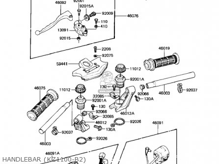 HANDLEBAR (KZ1100-B2) - KZ1100B2 GPZ 1982 USA CANADA