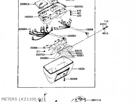 METERS (KZ1100-B1) - KZ1100B2 GPZ 1982 USA CANADA