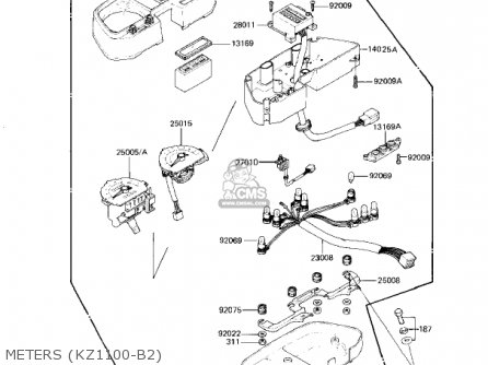 METERS (KZ1100-B2) - KZ1100B2 GPZ 1982 USA CANADA