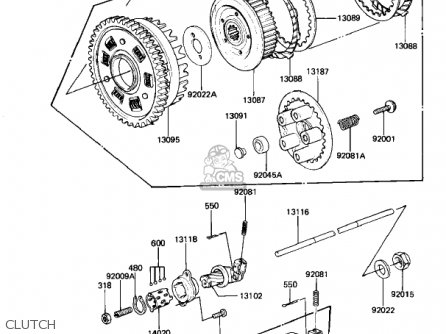 CLUTCH - KZ1100B2 GPZ 1982 USA CANADA