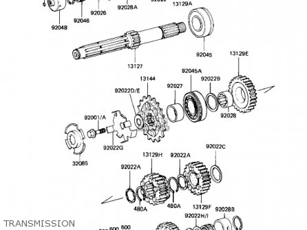 TRANSMISSION - KZ1100B2 GPZ 1982 USA CANADA