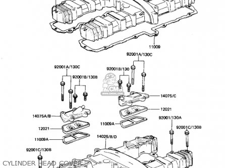 CYLINDER HEAD COVER - KZ1100B2 GPZ 1982 USA CANADA