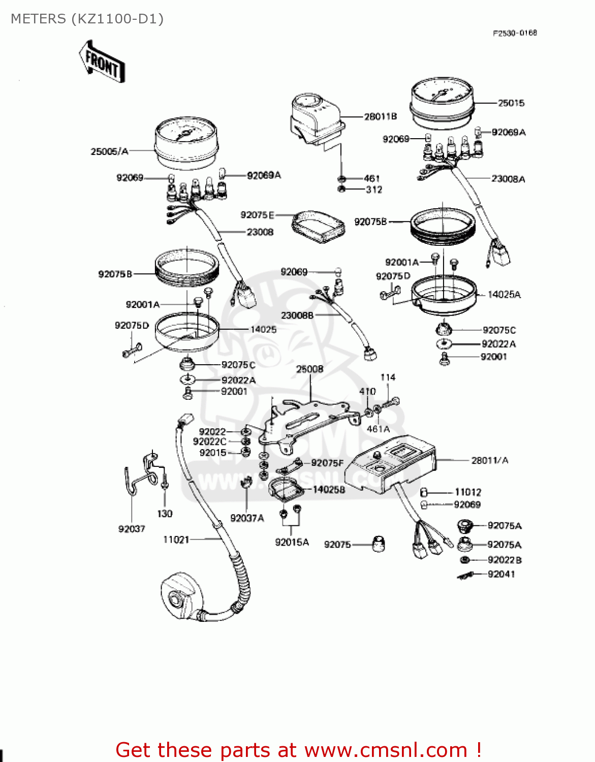 METERS (KZ1100-D1) KZ1100D1 SPECTRE 1982 USA CANADA