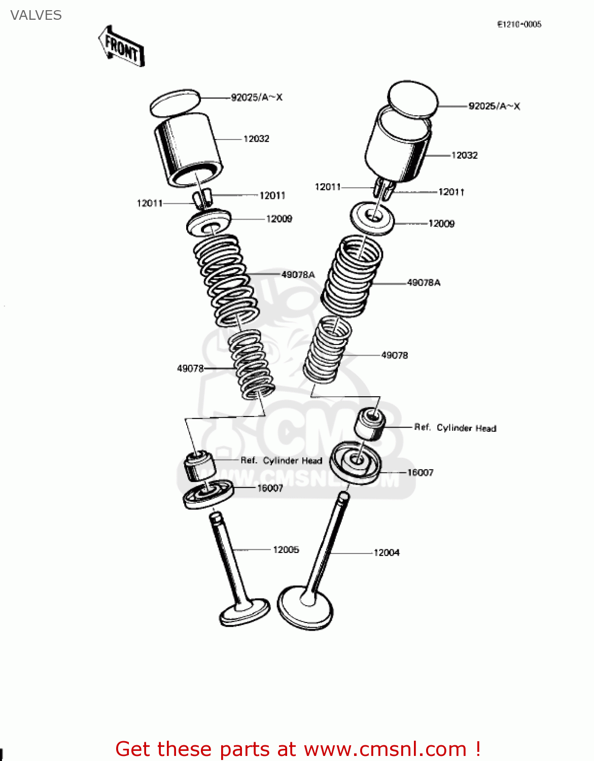 VALVES KZ1100D1 SPECTRE 1982 USA CANADA