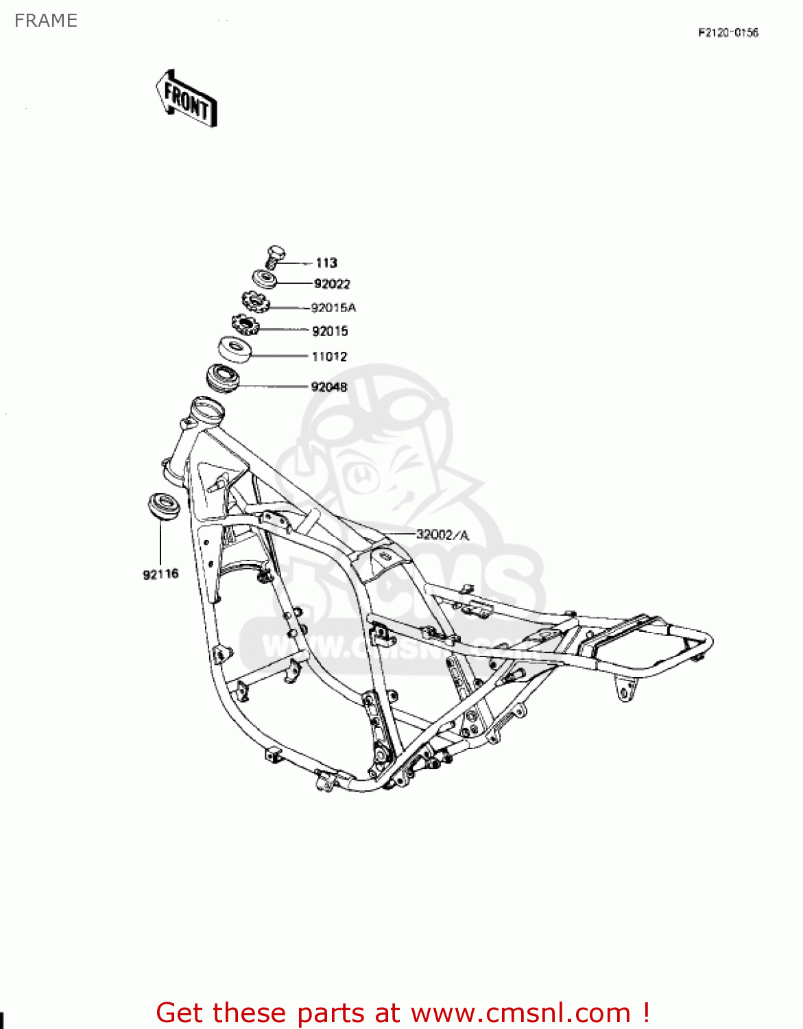 FRAME KZ1100D1 SPECTRE 1982 USA CANADA