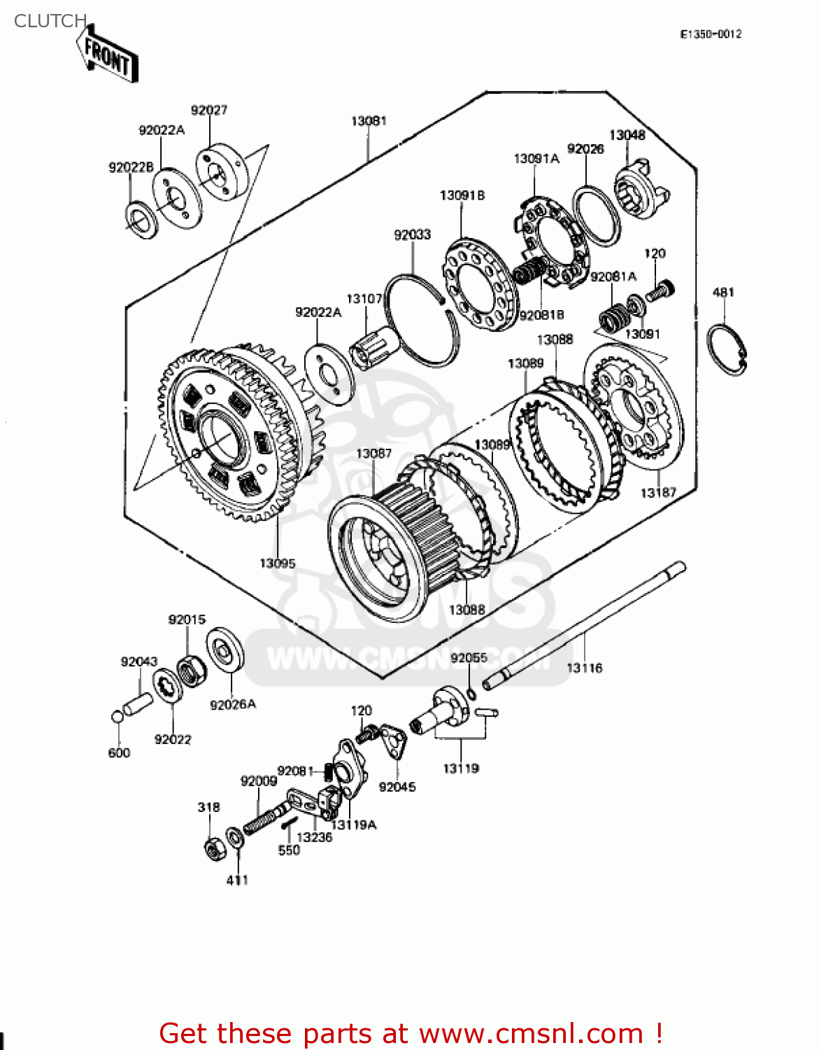 CLUTCH KZ1100D1 SPECTRE 1982 USA CANADA
