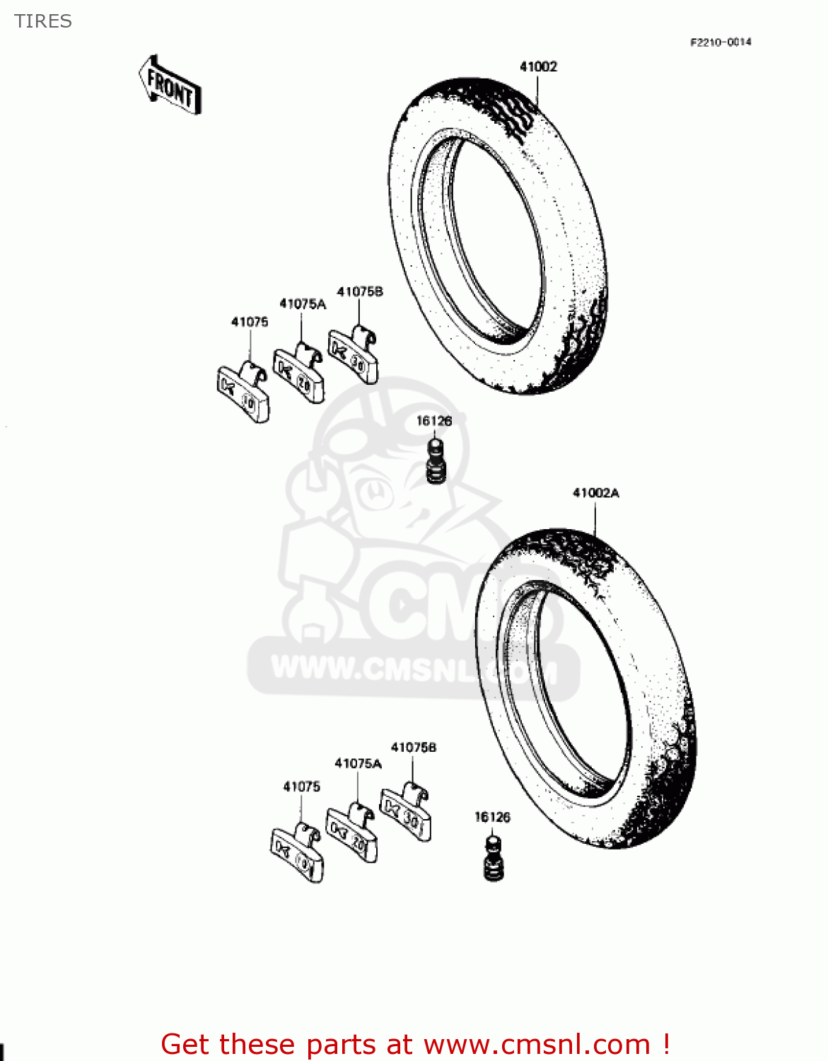 TIRES KZ1100D1 SPECTRE 1982 USA CANADA