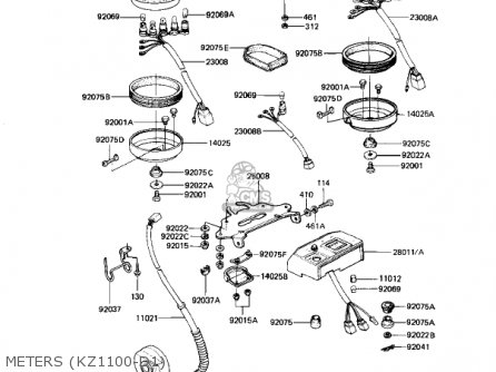 METERS (KZ1100-D1) - KZ1100D1 SPECTRE 1982 USA CANADA