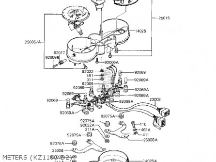 METERS (KZ1100-D2) - KZ1100D1 SPECTRE 1982 USA CANADA