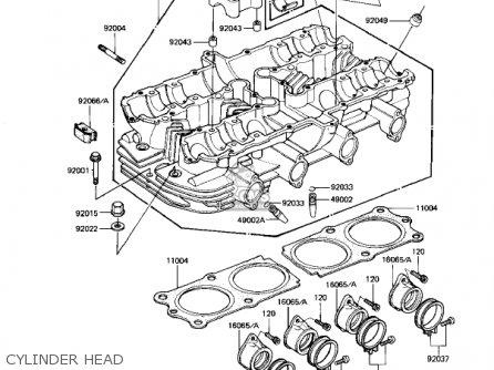 CYLINDER HEAD - KZ1100D1 SPECTRE 1982 USA CANADA