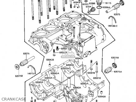 CRANKCASE - KZ1100D1 SPECTRE 1982 USA CANADA