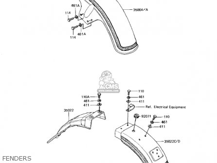 FENDERS - KZ1100D1 SPECTRE 1982 USA CANADA