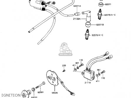 IGNITION - KZ1100D1 SPECTRE 1982 USA CANADA