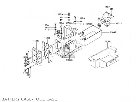 BATTERY CASE/TOOL CASE - KZ1100D1 SPECTRE 1982 USA CANADA