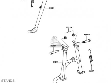 STANDS - KZ1100D1 SPECTRE 1982 USA CANADA