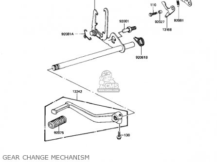 GEAR CHANGE MECHANISM - KZ1100D1 SPECTRE 1982 USA CANADA