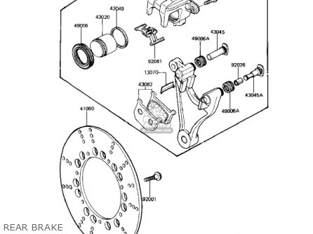 REAR BRAKE - KZ1100D1 SPECTRE 1982 USA CANADA