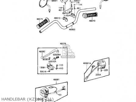 HANDLEBAR (KZ1100-D1) - KZ1100D1 SPECTRE 1982 USA CANADA