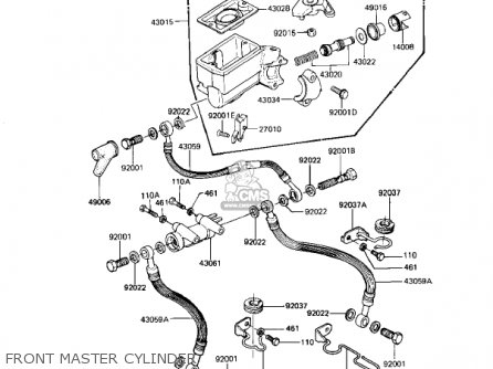 FRONT MASTER CYLINDER - KZ1100D1 SPECTRE 1982 USA CANADA