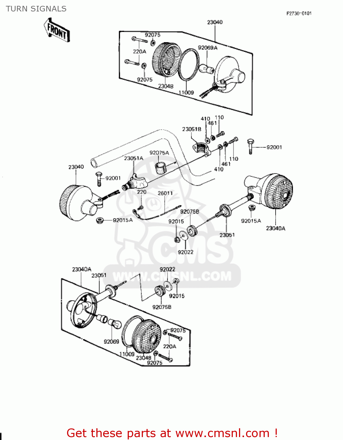 TURN SIGNALS KZ1100D2 SPECTRE 1983 USA CANADA