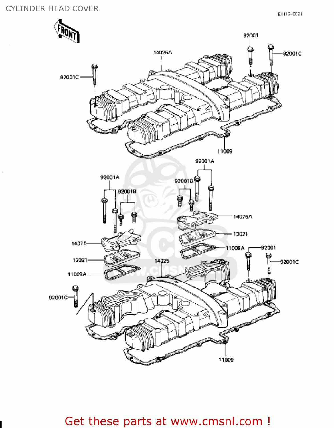 CYLINDER HEAD COVER KZ1100D2 SPECTRE 1983 USA CANADA