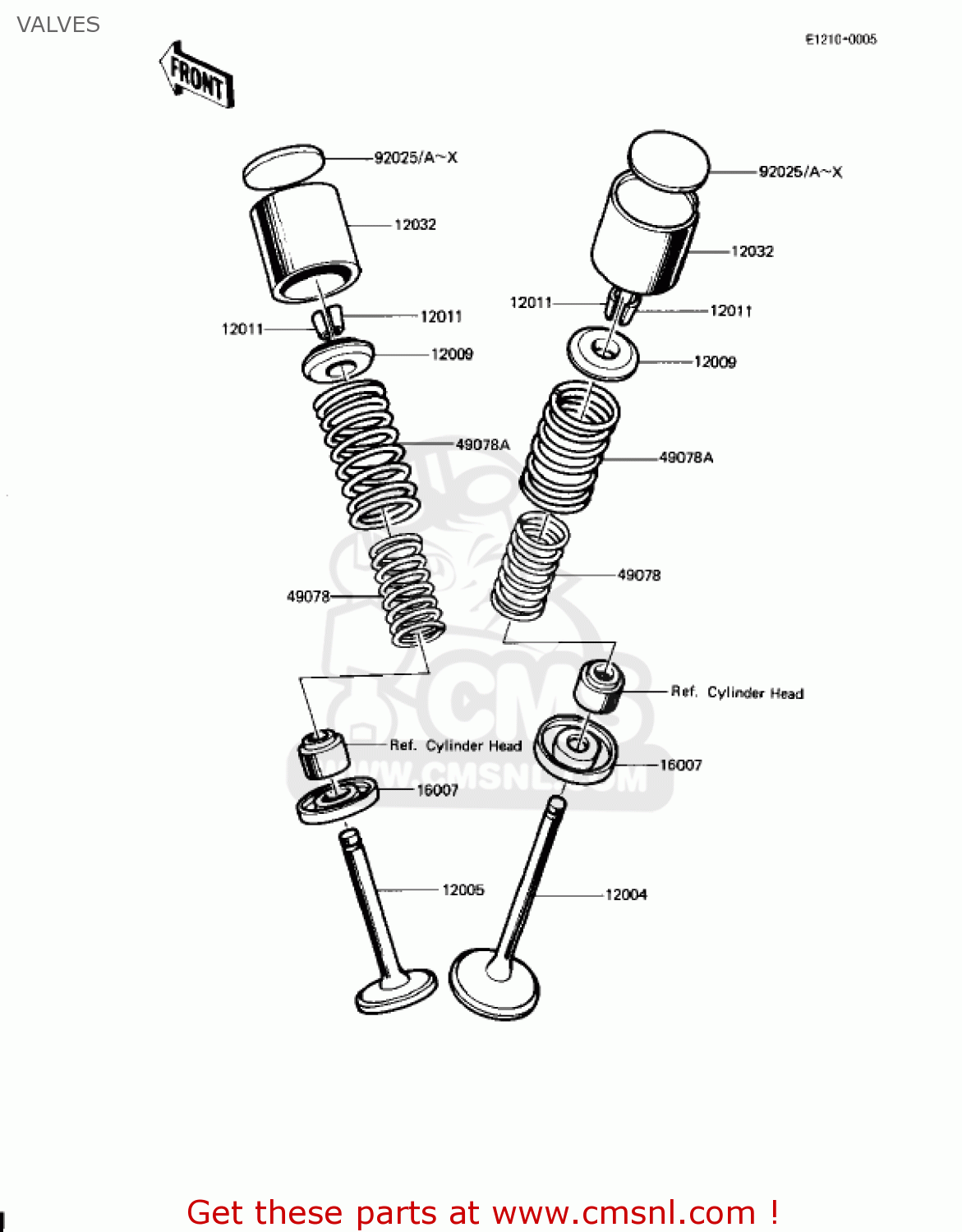 VALVES KZ1100D2 SPECTRE 1983 USA CANADA