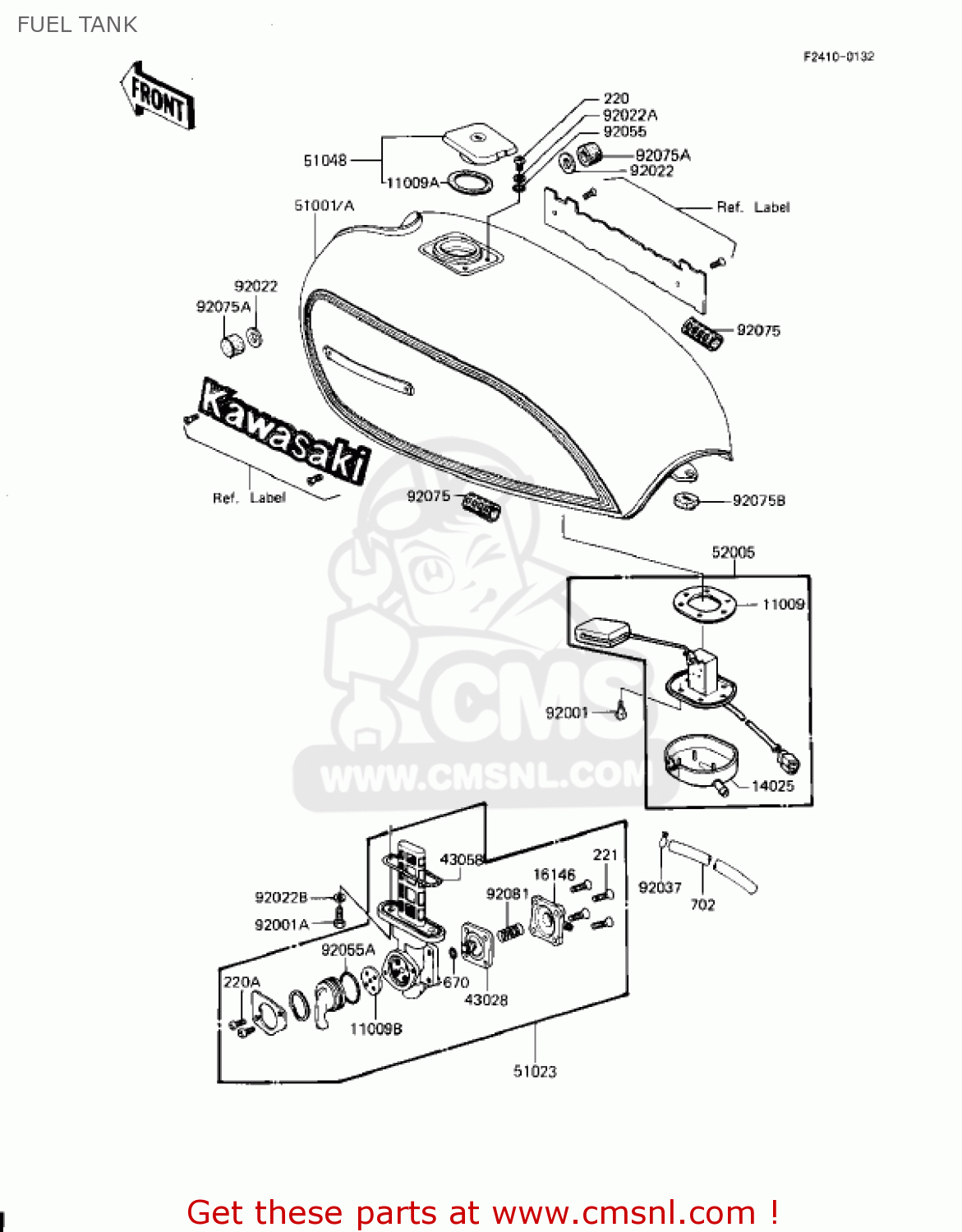 FUEL TANK KZ1100D2 SPECTRE 1983 USA CANADA