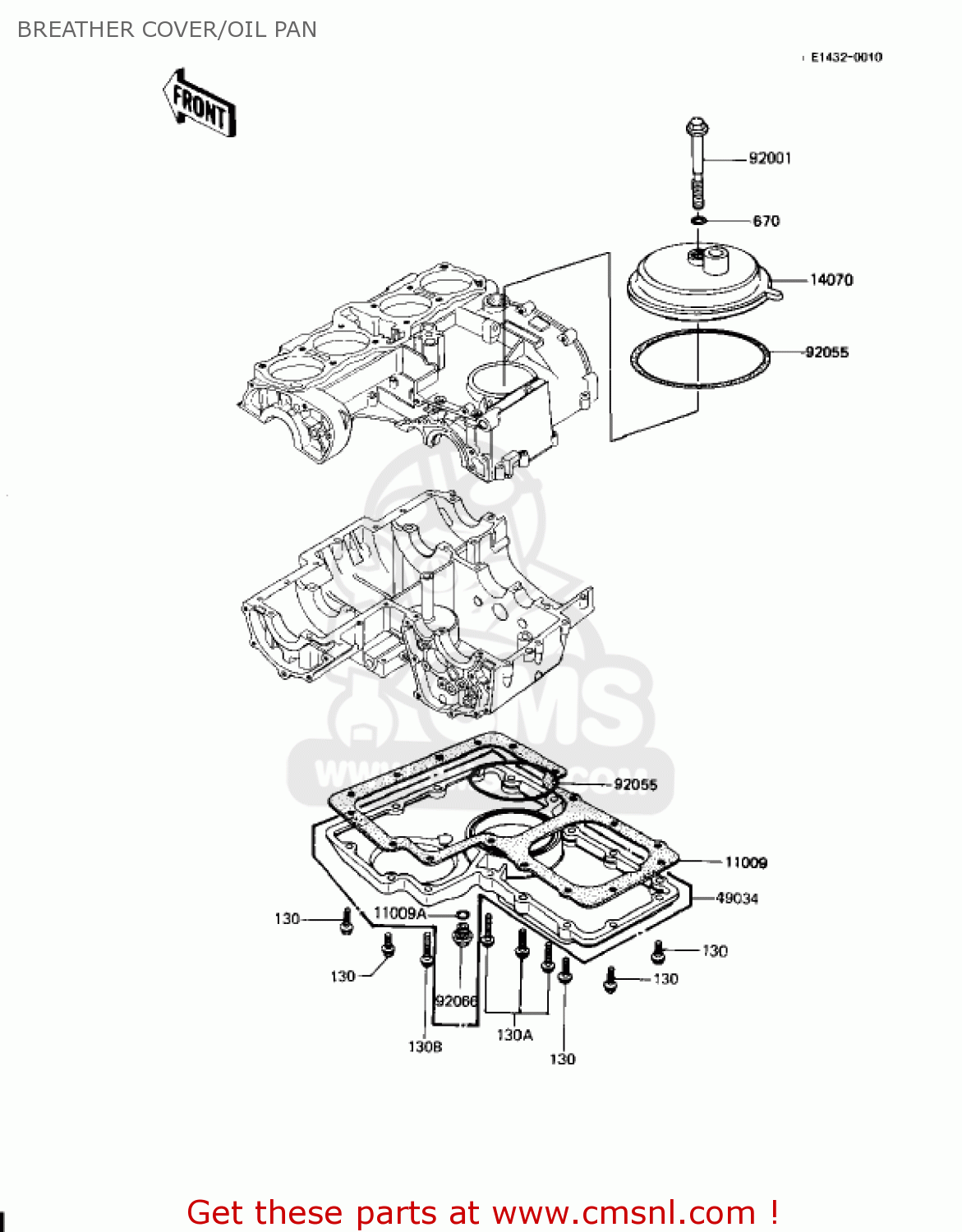 BREATHER COVER/OIL PAN KZ1100D2 SPECTRE 1983 USA CANADA